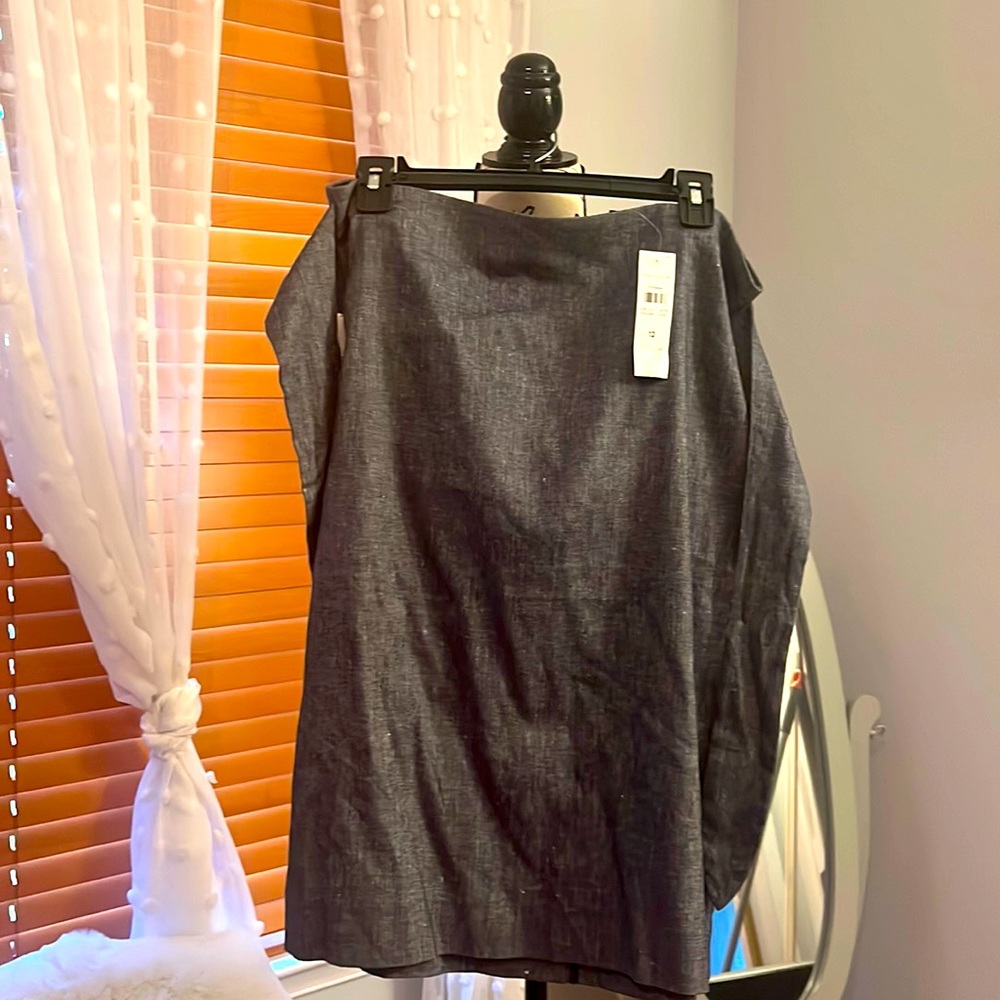 Linen blend skirt